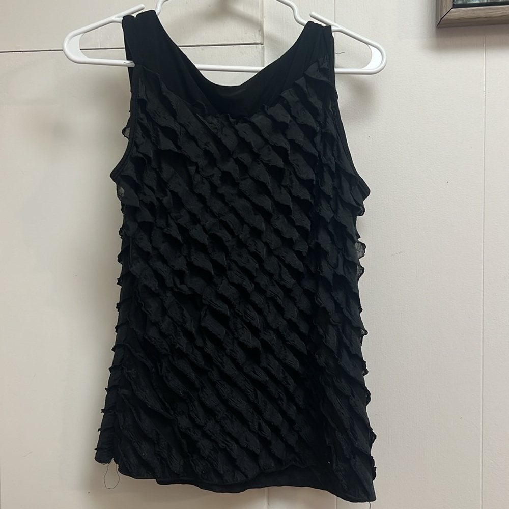 Black Ruffle Tank - Picture 2 of 5